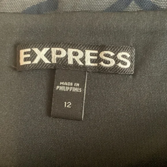 EXPRESS LIKE NEW Knit & Sheer Fabric Dress - Picture 10 of 11